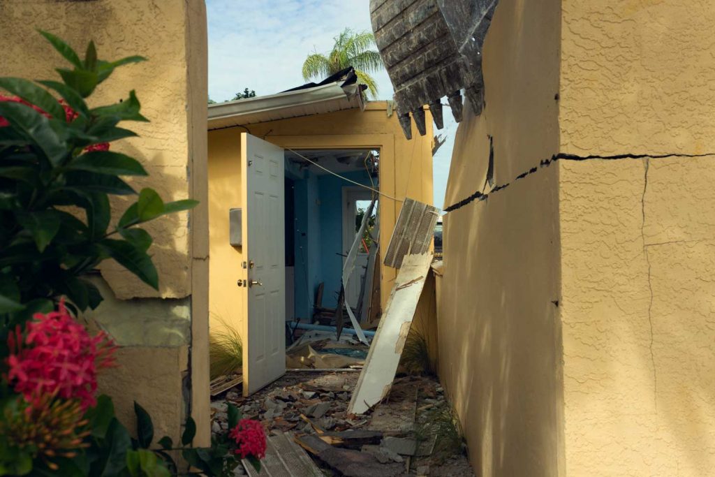 residential demolition treasure island partially demolished hallway