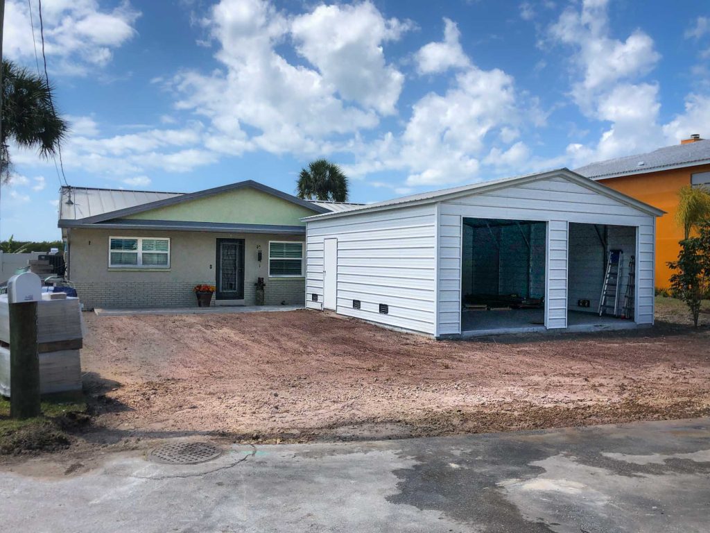 residential home with concrete removed