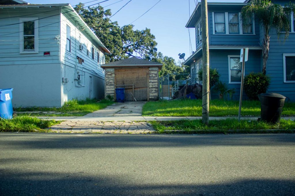 St. Petersburg garage demolition before picture